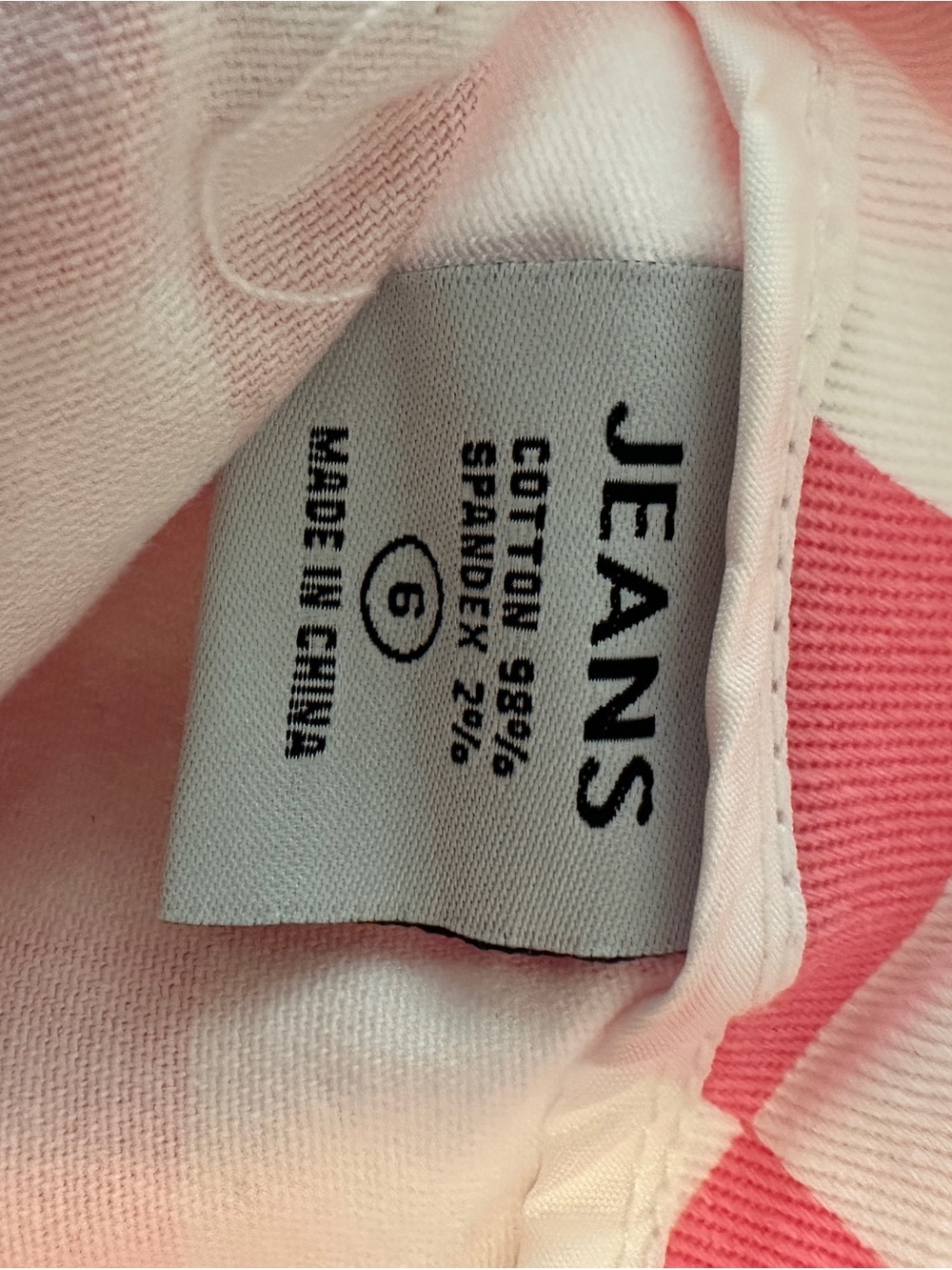 Pink & White Check Wide-Leg crop Jeans - Picture 2 of 3